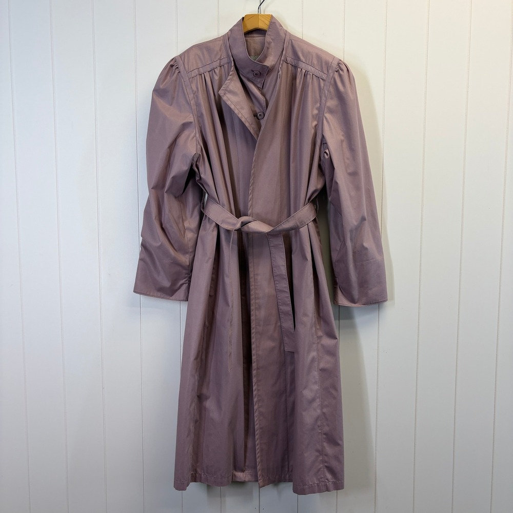 Vintage London Fog Dark Academia Trench Coat Women Size 16 Classic Minimalist